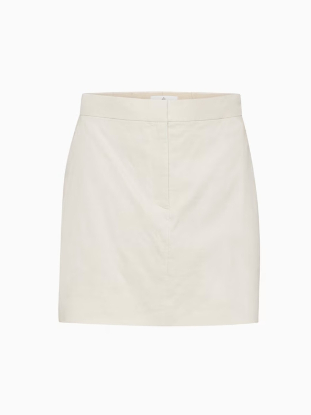 Aritzia Cream Leather Mini Skirt